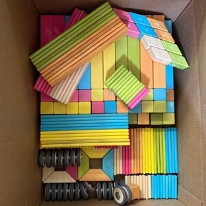 Tegu Kids Classroom Set 240 Piece Magnetic Wooden Building Blocks Homeschool